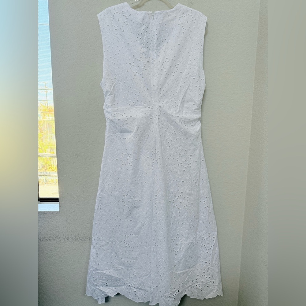 Veronica Beard Aven Midi Dress White Eyelet Size 16 NWT - Picture 5 of 5